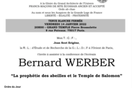 TBF – PROPHÉTIE DES ABEILLES ET TEMPLE DE SALOMON – BERNARD WERBER