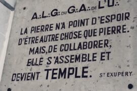 PHOTO ET CITATION MAÇONNIQUE – ST EXUPÉRY