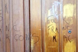 TAGS ET LETTRE DE MENACE CONTRE LE TEMPLE MACONNIQUE DE PAU