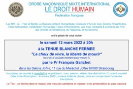 TBF STRASBOURG – LE CHOIX DE VIVRE, LA LIBERTE DE MOURIR
