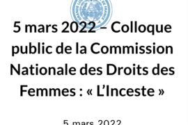 L’INCESTE – CONFÉRENCE DE LA GLFF