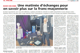 FRANC-MACONNERIE, PARLONS-EN A ROSNY SUR SEINE