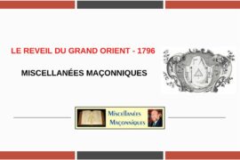 LE REVEIL DU GRAND ORIENT – 1796