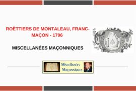 ORFÈVRE, MÉDAILLEUR : ROËTTIERS DE MONTALEAU, FRANC-MAÇON
