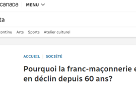 POURQUOI LA FRANC-MACONNERIE EST ELLE EN DECLIN DEPUIS 60 ANS ?