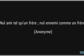 CONTE PHILOSOPHIQUE- UN FRÈRE COMME ÇA !  