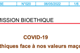 TRAVAUX DU DROIT HUMAIN SUR LES QUESTIONS ETHIQUES LIÉES AU COVID