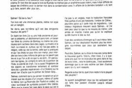 LES VERSETS SATANIQUES – REVUE HUMANISME 1989