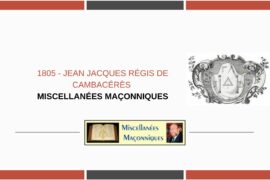 JEAN JACQUES RÉGIS DE CAMBACÉRÈS