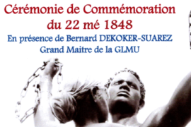 CEREMONIE COMMEMORATION 22 ME 1848 | GLMU