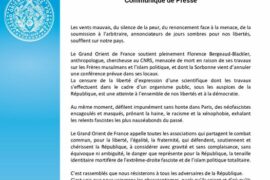 LES VENTS MAUVAIS – COMMUNIQUE DU GODF