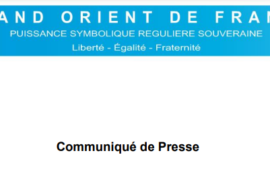 COMBATTRE L’OBSCURANTISME -COMMUNIQUE GODF