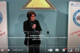 CONFERENCE DU GRAND MAÎTRE NATIONALE DU DROIT HUMAIN – VIDEO
