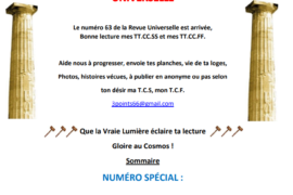 REVUE DE LA MACONNERIE UNIVERSELLE – LE RITE FUTURA