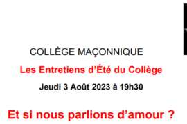 L’AMOUR DE LA LIBERTE – COLLEGE MACONNIQUE