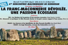 4° RENCONTRES MAÇONNIQUES DE KERDRÉAN 2024 – INSCRIPTION