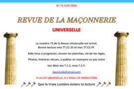 GRATUIT – LA REVUE DE LA MACONNERIE UNIVERSELLE N° 73