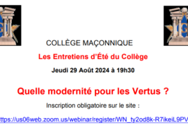VERTUS / COURAGE : AU SERVICE DE LA FRATERNITE | COLLEGE MACONNIQUE