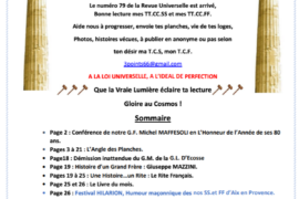 GRATUIT – LA REVUE DE LA MACONNERIE UNIVERSELLE N° 79