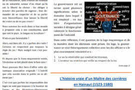 LA NEWSLETTER IDEAL MACONNIQUE – LA GOUVERNANCE DE LA LOGE MACONNIQUE