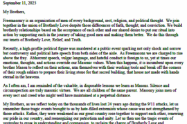 11 SEPTEMBRE ET AU-DELÀ : UN APPEL MAÇONNIQUE À L’UNITÉ  | FRANCS-MACONS INDIANA