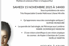 DE LA COSMOGONIE À LA COSMOLOGIE : UN COLLOQUE DE LA GLFF ENTRE MYTHES ET SCIENCES