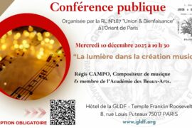 EVENEMENT MACONNIQUE EXCEPTIONNEL : LA LUMIÈRE DANS LA CRÉATION MUSICALE