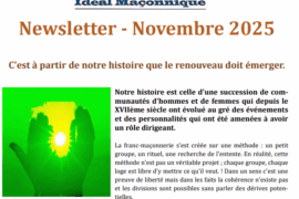 LA NEWSLETTER IDEAL MACONNIQUE – LE RENOUVEAU DOIT EMERGER