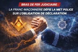 BRAS DE FER JUDICIAIRE : LA FRANC-MAÇONNERIE DÉFIE LA MET POLICE SUR L’OBLIGATION DE DÉCLARATION