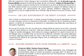 COMMUNIQUÉ DE PRESSE — LAÏCITÉ : UN DÉBAT FRAGMENTÉ QUI DIVISE, LA GRANDE LOGE DE FRANCE SOUHAITE RECONSTRUIRE LE DIALOGUE