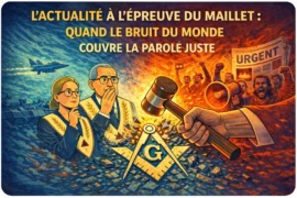 L’ACTUALITÉ À L’ÉPREUVE DU MAILLET : QUAND LE BRUIT DU MONDE COUVRE LA PAROLE JUSTE