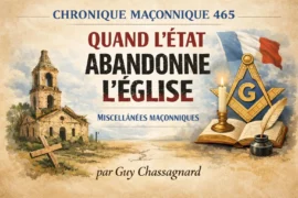 CHRONIQUE MACONNIQUE 465 – QUAND L&rsquo;ETAT ABANDONNE L&rsquo;EGLISE