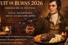 NUIT DE BURNS 2026 : DATE, TRADITIONS, MENU ET SIGNIFICATION (ROBERT BURNS, POÈTE… ET FRANC-MAÇON)