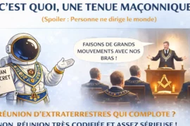 C’EST QUOI, UNE TENUE MAÇONNIQUE ? (SPOILER : PERSONNE NE DIRIGE LE MONDE)