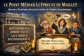 LE POINT MÉDIAN À L’ÉPREUVE DU MAILLET : QUAND L’ÉCRITURE INCLUSIVE ENTRE AU TEMPLE MAÇONNIQUE