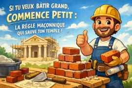SI TU VEUX BÂTIR GRAND, COMMENCE PETIT : LA RÈGLE MAÇONNIQUE QUI SAUVE TON TEMPLE