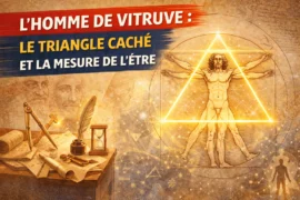 L’HOMME DE VITRUVE : LE TRIANGLE CACHÉ ET LA MESURE DE L’ÊTRE