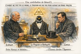 L’HABIT NE FAIT PAS LE MOINE, LE PINGOUIN NE FAIT PAS POUR AUTANT LE FRANC-MACON