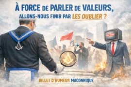 BILLET D’HUMEUR MAÇONNIQUE : À FORCE DE PARLER DE VALEURS, ALLONS-NOUS FINIR PAR LES OUBLIER ?