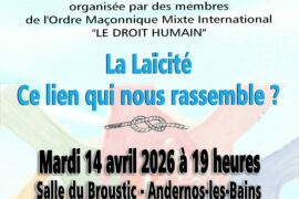 LA LAÏCITÉ, PILIER DE LA RÉPUBLIQUE : RENCONTRE-DÉBAT CITOYENNE À ANDERNOS-LES-BAINS