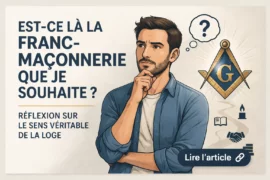 EST-CE LÀ LA FRANC-MAÇONNERIE QUE JE SOUHAITE ? RÉFLEXION SUR LE SENS VÉRITABLE DE LA LOGE