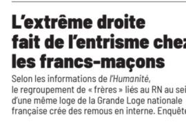 LE RN SE LOGE CHEZ LES FRANCS-MACONS | L&rsquo;HUMANITE