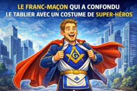 LE FRANC-MACON QUI A CONFONDU LE TABLIER AVEC UN COSTUME DE SUPER-HÉROS