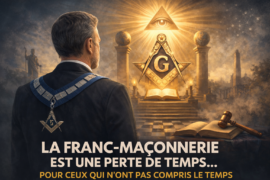 LA FRANC-MAÇONNERIE EST UNE PERTE DE TEMPS… POUR CEUX QUI N’ONT PAS COMPRIS LE TEMPS