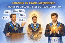 GRANDIR EN FRANC-MAÇONNERIE : MOINS DE DISCOURS, PLUS DE TRANSFORMATION