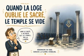 QUAND LA LOGE MACONNIQUE OUBLIE LE SACRÉ, LE TEMPLE SE VIDE