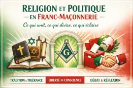 RELIGION ET POLITIQUE EN FRANC-MAÇONNERIE : CE QUI UNIT, CE QUI DIVISE ET CE QUI ÉCLAIRE
