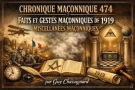 CHRONIQUE MACONNIQUE 474 – FAITS ET GESTES MACONNIQUES DE 1919