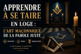 APPRENDRE À SE TAIRE EN LOGE : L’ART MAÇONNIQUE DE LA PAROLE JUSTE