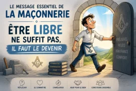 LE MESSAGE ESSENTIEL DE LA MAÇONNERIE : ÊTRE LIBRE NE SUFFIT PAS, IL FAUT LE DEVENIR